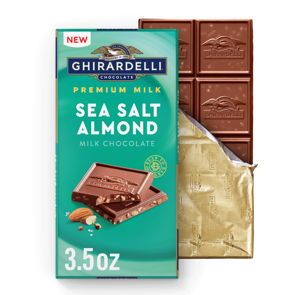 Milk Chocolate Sea Salt Almond Premium Milk Bar