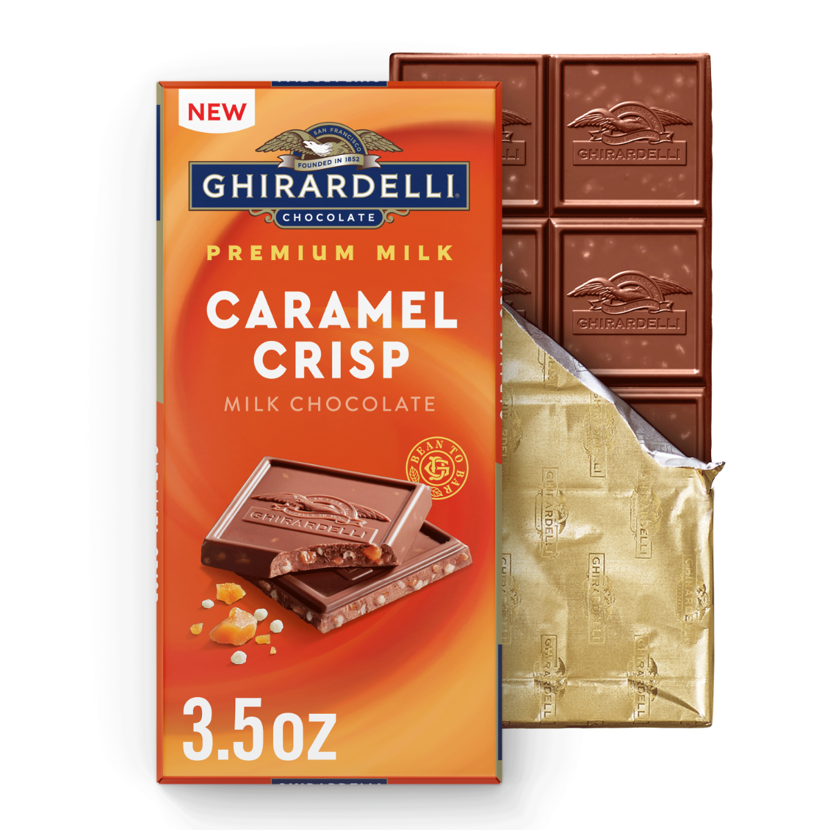 Milk Chocolate Caramel Crisp Premium Milk Bar